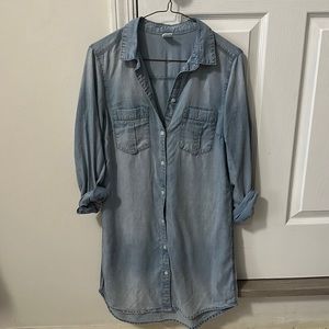 H&M denim shirt dress